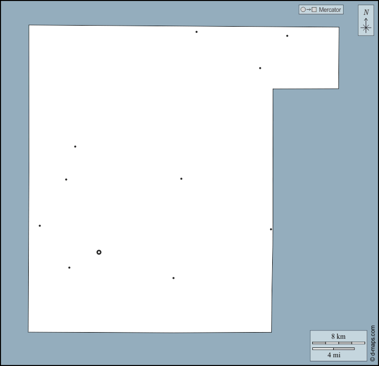 Contea di Waupaca : d-maps.com: mappa gratuita, mappa muta gratuita, cartina muta gratuita : contorni, principali città