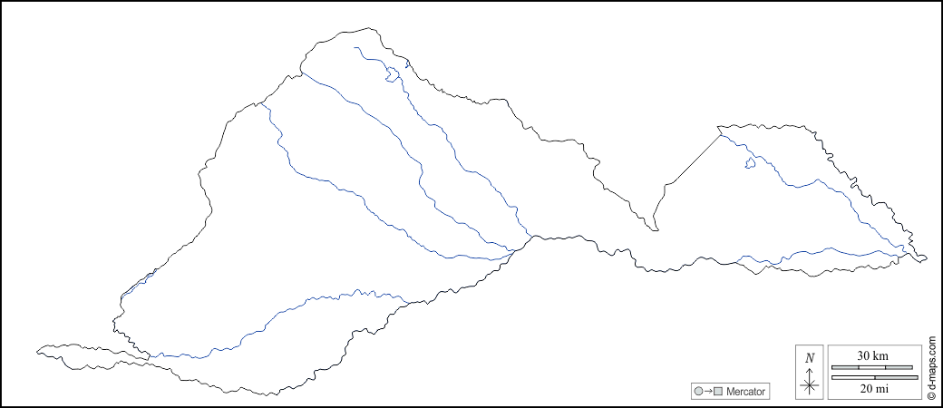 Barinas : d-maps.com: free map, free blank map, free outline map, free base map : outline, hydrography, white