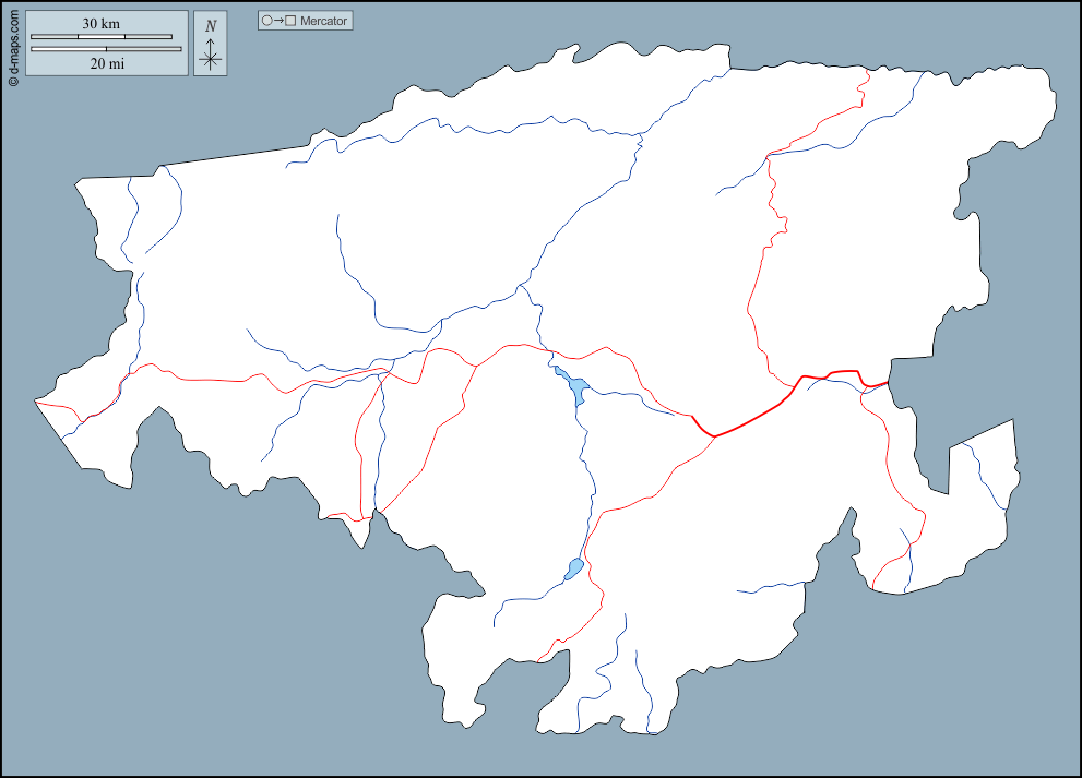 Lara : d-maps.com: mappa gratuita, mappa muta gratuita, cartina muta gratuita : contorni, idrografia, strade