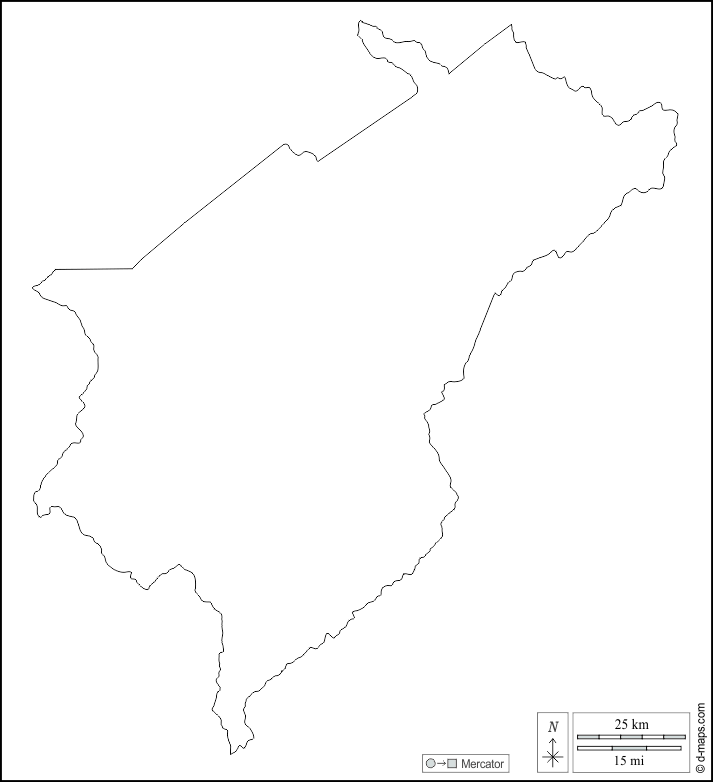 Mérida : d-maps.com: mappa gratuita, mappa muta gratuita, cartina muta gratuita : contorni, bianco