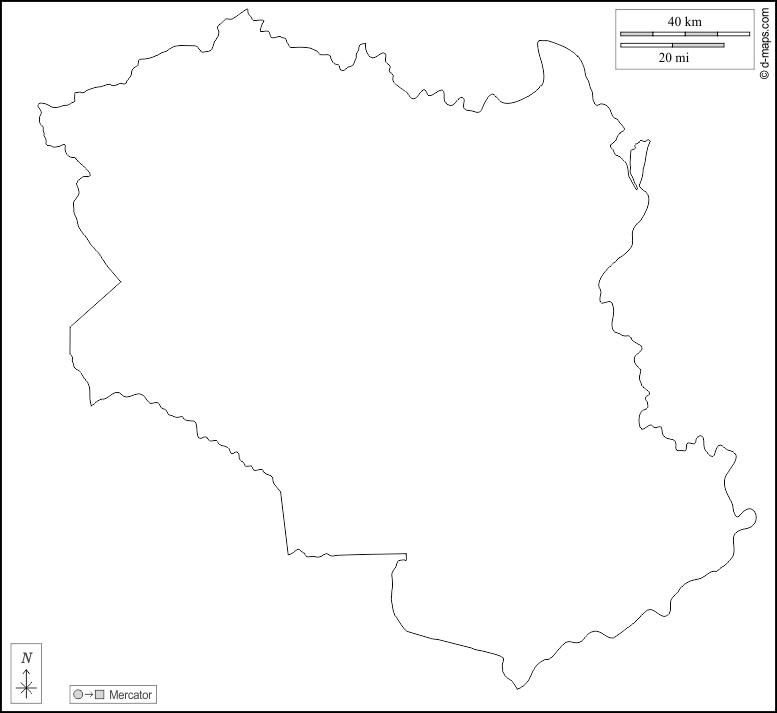 Monagas : d-maps.com: mappa gratuita, mappa muta gratuita, cartina muta gratuita : contorni, bianco