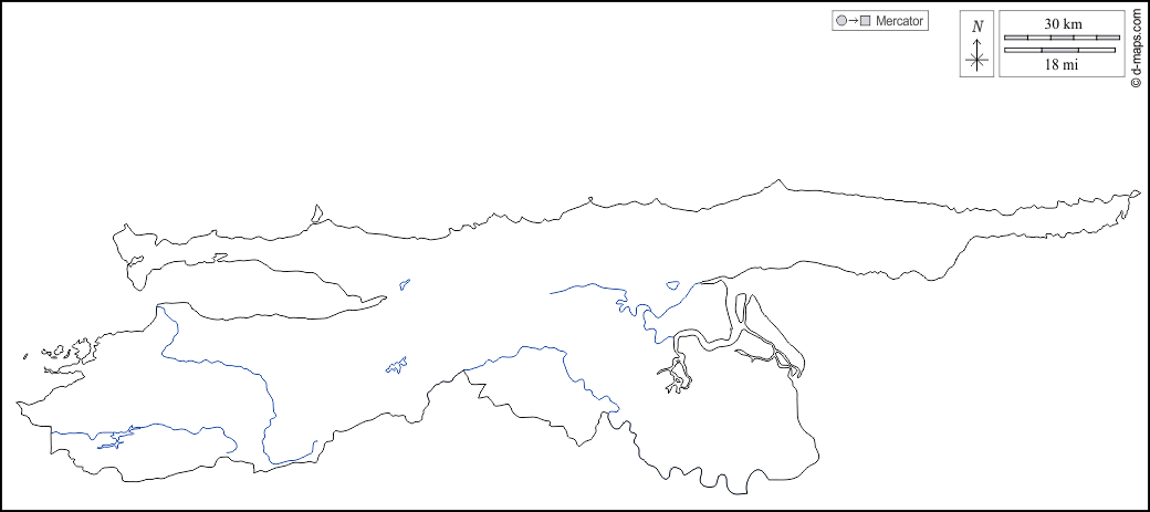 Сукре  : d-maps.com: Бесплатная карта, бесплатная карта, свободная карта, Бесплатная базовая карта
 : контур, гидрографии, Белый