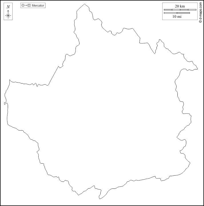 Trujillo : d-maps.com: mappa gratuita, mappa muta gratuita, cartina muta gratuita : contorni, bianco