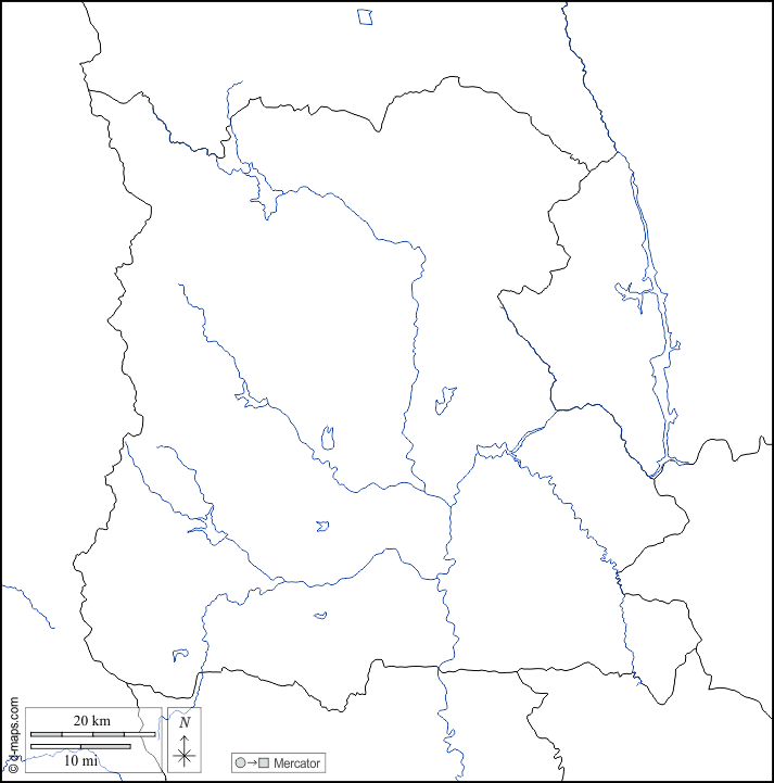 Naypyidaw Union Territory : d-maps.com: free map, free blank map, free outline map, free base map : boundaries, hydrography, white