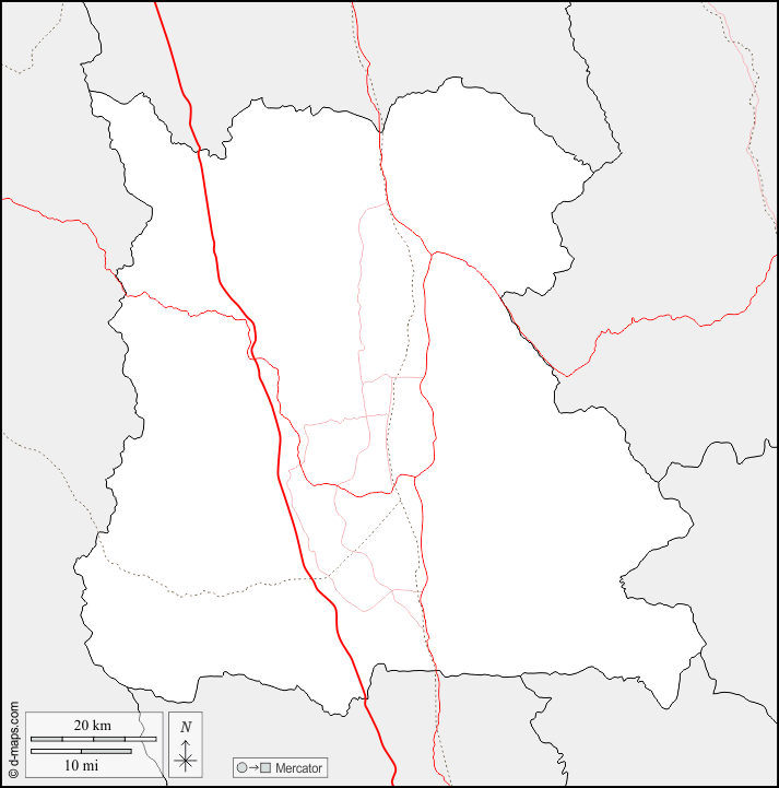 Naypyidaw Union Territory : d-maps.com: free map, free blank map, free outline map, free base map : boundaries, roads
