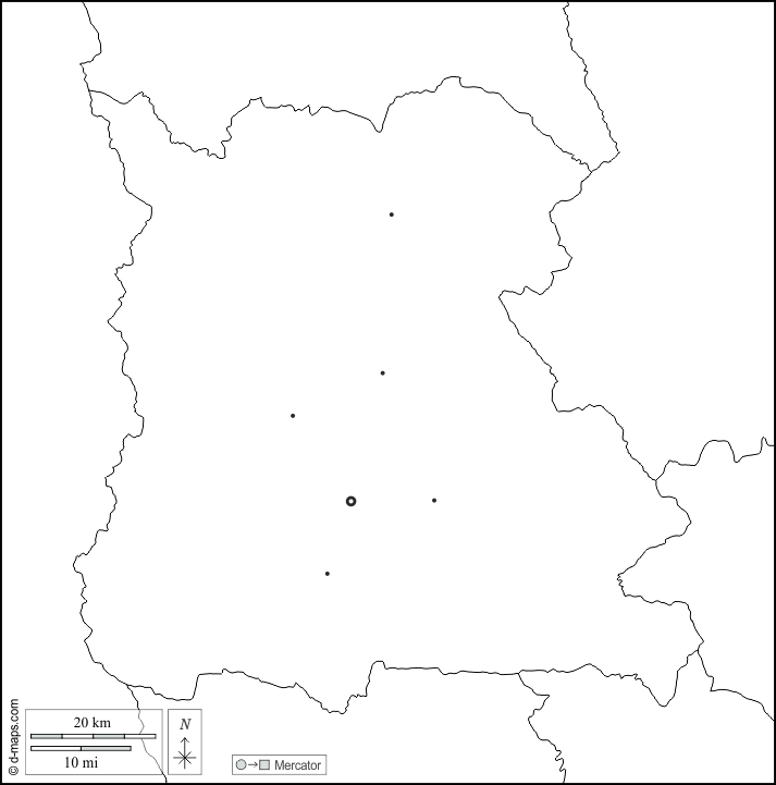 Naypyidaw Union Territory : d-maps.com: free map, free blank map, free outline map, free base map : boundaries, main cities, white