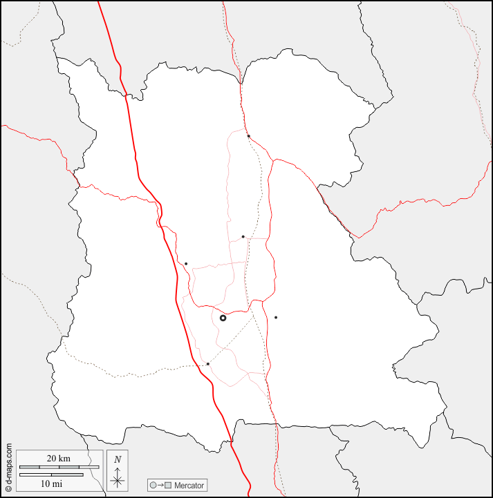 Naypyidaw Union Territory : d-maps.com: free map, free blank map, free outline map, free base map : boundaries, main cities, roads