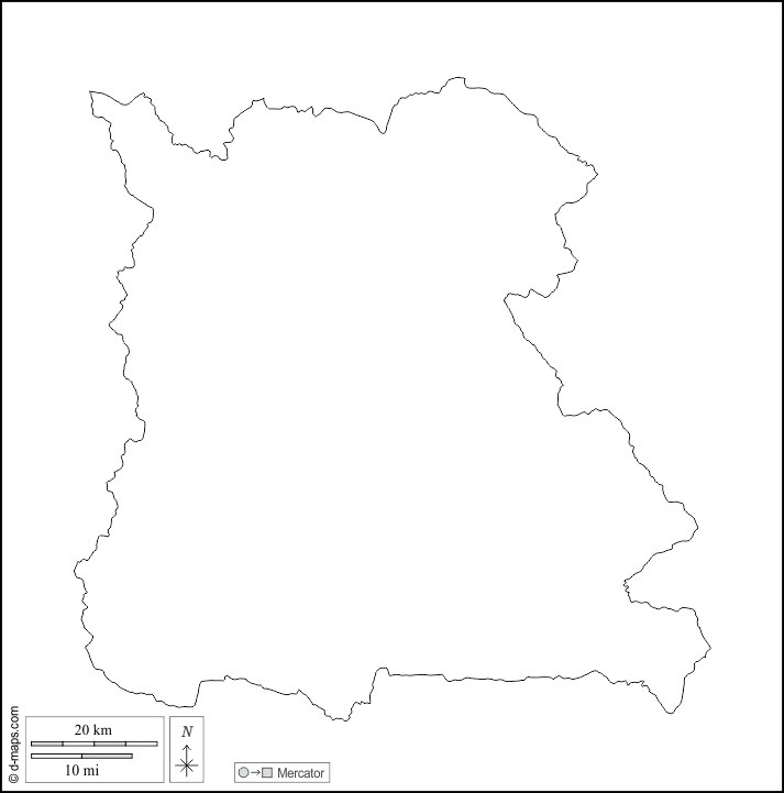 Naypyidaw Union Territory : d-maps.com: free map, free blank map, free outline map, free base map : outline, white