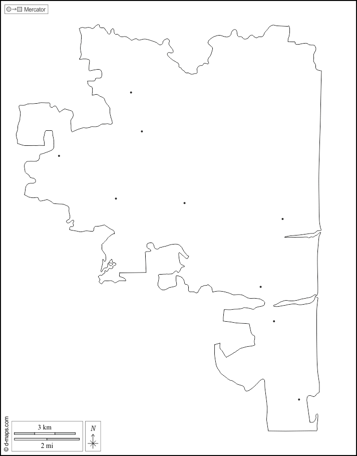Karaikal : d-maps.com: mappa gratuita, mappa muta gratuita, cartina muta gratuita : contorni, principali città, bianco