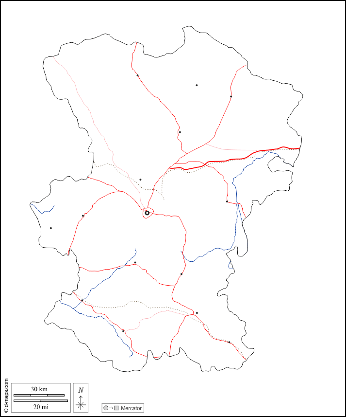 Хамадан : d-maps.com: Бесплатная карта, бесплатная карта, свободная карта, Бесплатная базовая карта
 : контур, гидрографии, Главные города, дорог, Белый
