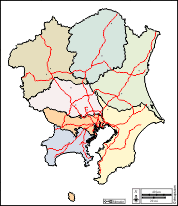 関東地方 無料地図 無料の空の地図 無料のアウトラインマップ 無料のベースマップ
