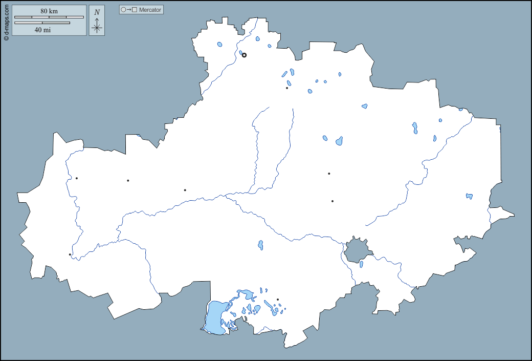 أكمولا : خريطة مجانية, خريطة خاليه من الفراغ, خريطة الخطوط العريضة, خريطة القاعدة الحرة
 : الخطوط العريضة, هيدروغرافيا, المدن الرئيسية