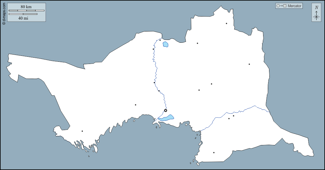 Atyrau : d-maps.com: mappa gratuita, mappa muta gratuita, cartina muta gratuita : contorni, idrografia, principali città