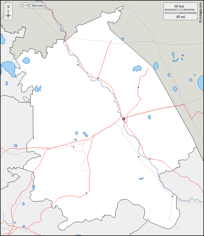 Pavlodar : d-maps.com: Kostenlose Karten, kostenlose stumme Karte, kostenlose unausgefüllt Landkarte, kostenlose hochauflösende Umrisskarte : Grenzen, Hydrografie, Wichtige Städte, Straßen