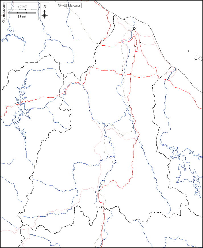 Келантан : d-maps.com: Бесплатная карта, бесплатная карта, свободная карта, Бесплатная базовая карта
 : границы, гидрографии, Главные города, дорог, Белый