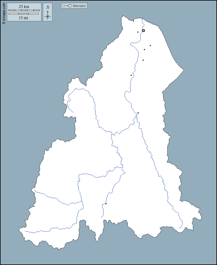 Kelantan : d-maps.com: carte géographique gratuite, carte géographique muette gratuite, carte vierge gratuite, fond de carte gratuit, formats graphiques courants : contours, hydrographie, principales villes