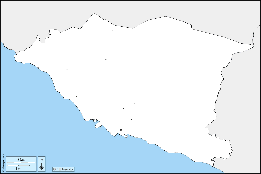 Malacca : d-maps.com: mappa gratuita, mappa muta gratuita, cartina muta gratuita : frontiere, principali città