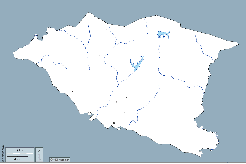 Malacca : d-maps.com: mappa gratuita, mappa muta gratuita, cartina muta gratuita : contorni, idrografia, principali città