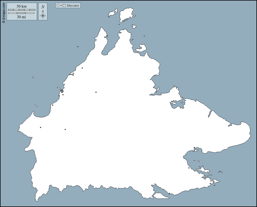 Sabah : d-maps.com: free map, free blank map, free outline map, free base map : outline, main cities