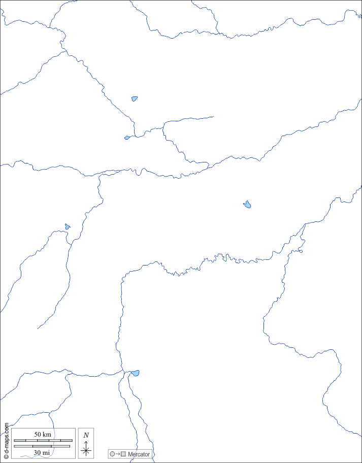 Bulgan : d-maps.com: mappa gratuita, mappa muta gratuita, cartina muta gratuita : litorali, idrografia