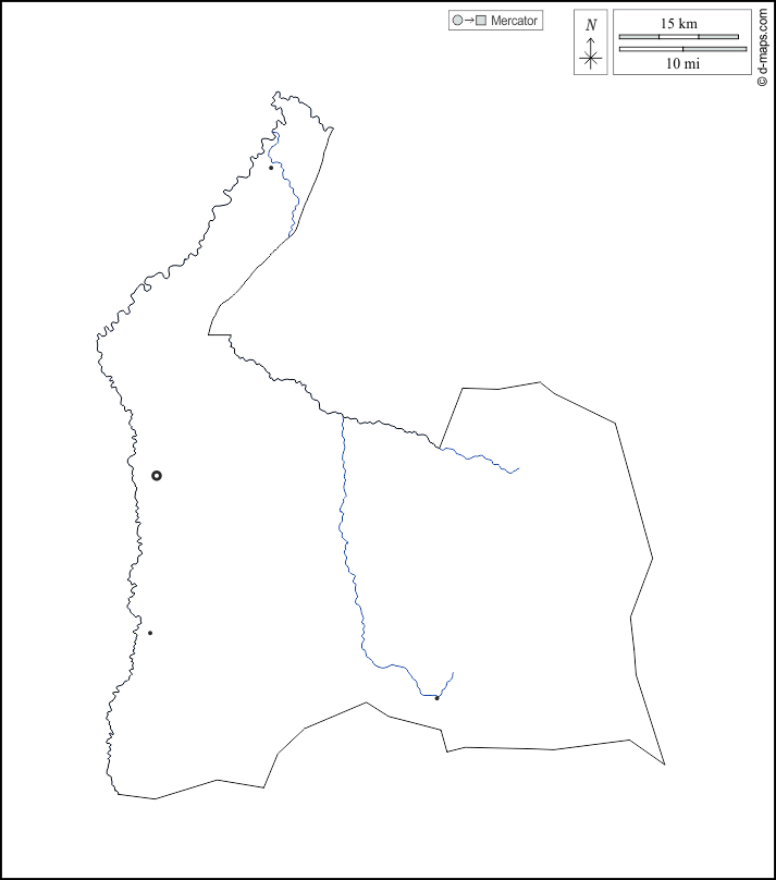 Darkhan-Uul : d-maps.com: mappa gratuita, mappa muta gratuita, cartina muta gratuita : contorni, idrografia, principali città, bianco