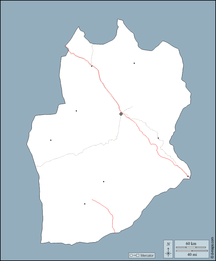 Dornogovi : d-maps.com: mappa gratuita, mappa muta gratuita, cartina muta gratuita : contorni, principali città, strade