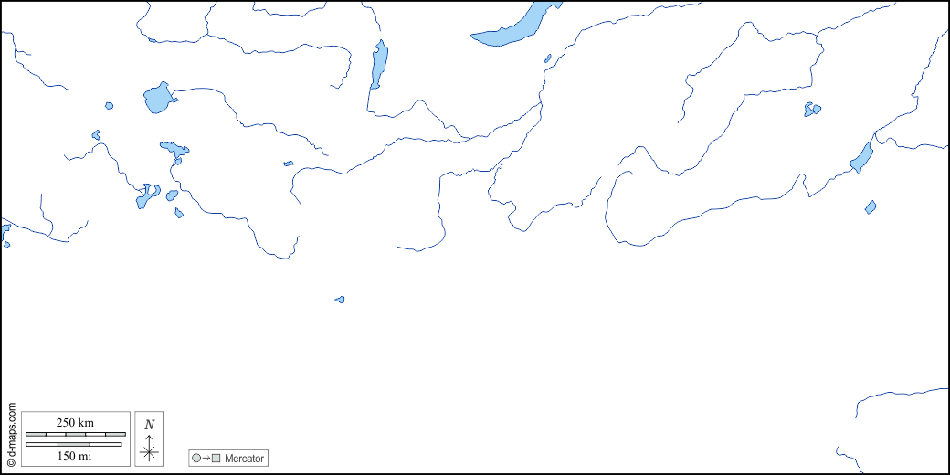 Mongolei : d-maps.com: Kostenlose Karten, kostenlose stumme Karte, kostenlose unausgefüllt Landkarte, kostenlose hochauflösende Umrisskarte : Küsten, Hydrografie