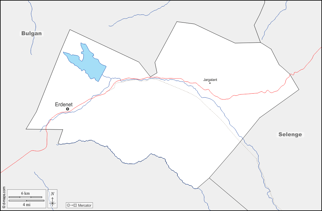 Orkhon : d-maps.com: mappa gratuita, mappa muta gratuita, cartina muta gratuita : frontiere, idrografia, principali città, strade, nomi