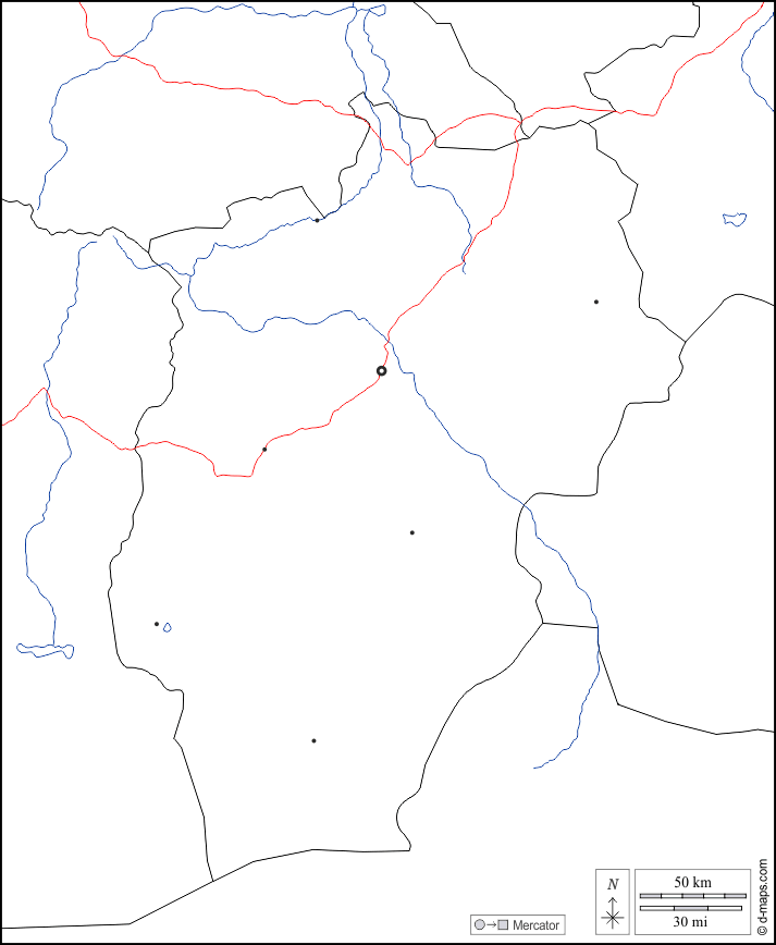 Övörkhangai : d-maps.com: mappa gratuita, mappa muta gratuita, cartina muta gratuita : frontiere, idrografia, principali città, strade, bianco