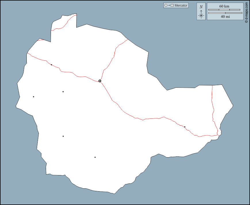 Sükhbaatar : d-maps.com: mappa gratuita, mappa muta gratuita, cartina muta gratuita : contorni, principali città, strade