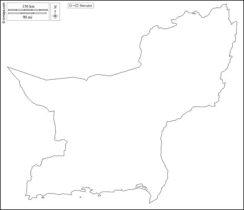 Baluchistão : d-maps.com: mapa livre, mapa em branco livre, mapa livre do esboço, mapa básico livre
 : contornos, branco