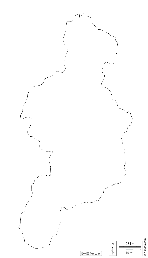 Cordillera : d-maps.com: mappa gratuita, mappa muta gratuita, cartina muta gratuita : contorni, bianco