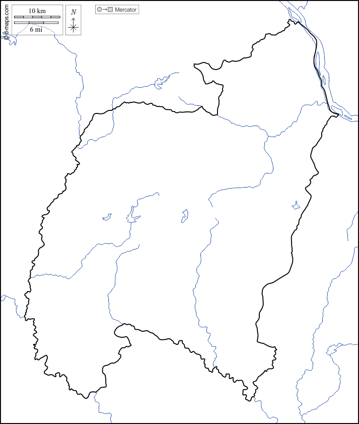 Amnat Charoen : d-maps.com: mappa gratuita, mappa muta gratuita, cartina muta gratuita : litorali, limiti, idrografia, bianco