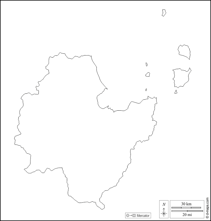 Surat Thani : d-maps.com: mappa gratuita, mappa muta gratuita, cartina muta gratuita : contorni, bianco