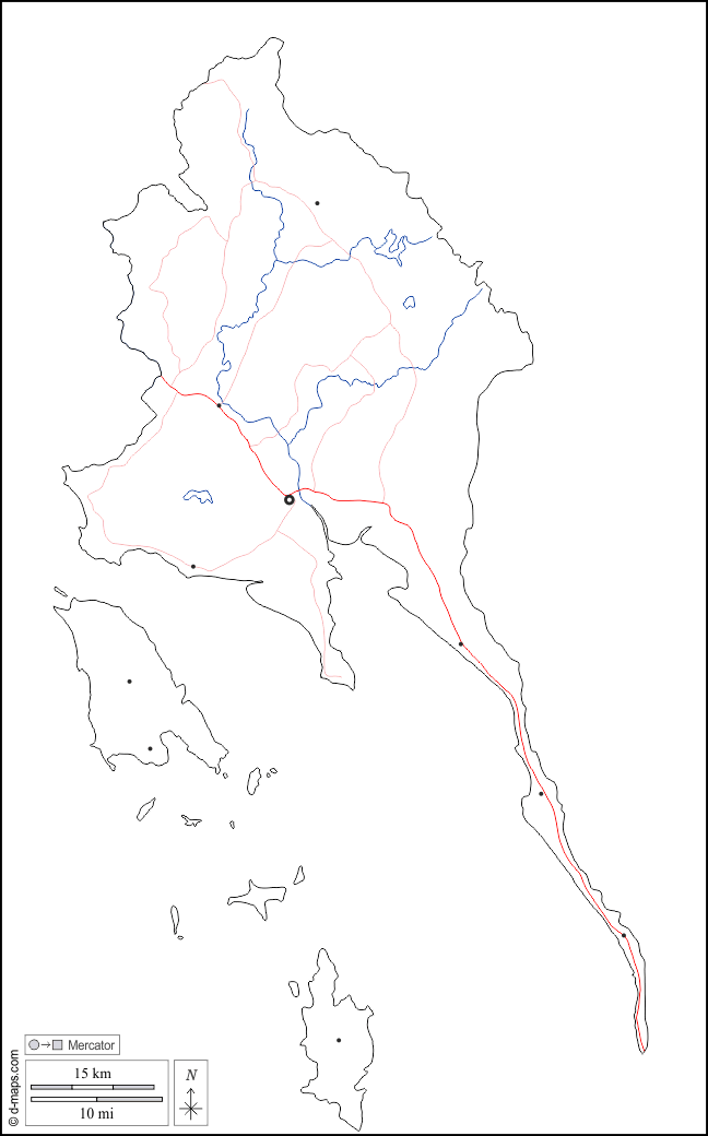 Trat : d-maps.com: mapa gratuito, mapa mudo gratuito, mapa en blanco gratuito, plantilla de mapa : contornos, hidrografía, principales ciudades, carreteras, blanco