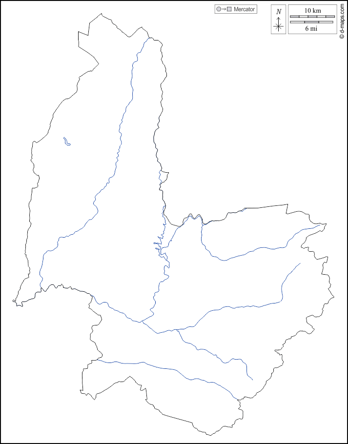 Osmaniye : d-maps.com: mappa gratuita, mappa muta gratuita, cartina muta gratuita : contorni, idrografia, bianco