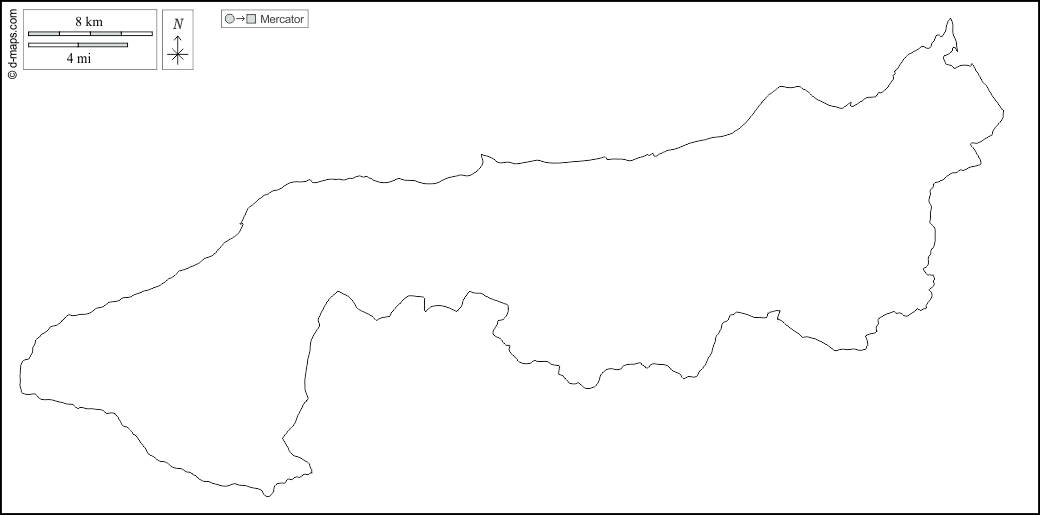 Yalova : d-maps.com: free map, free blank map, free outline map, free base map : outline, white