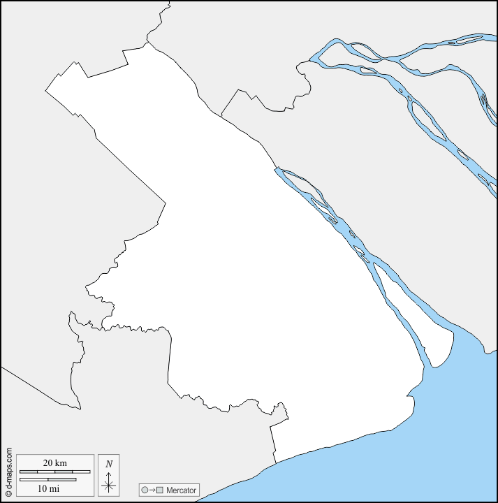 Кантхо : d-maps.com: Бесплатная карта, бесплатная карта, свободная карта, Бесплатная базовая карта
 : границы
