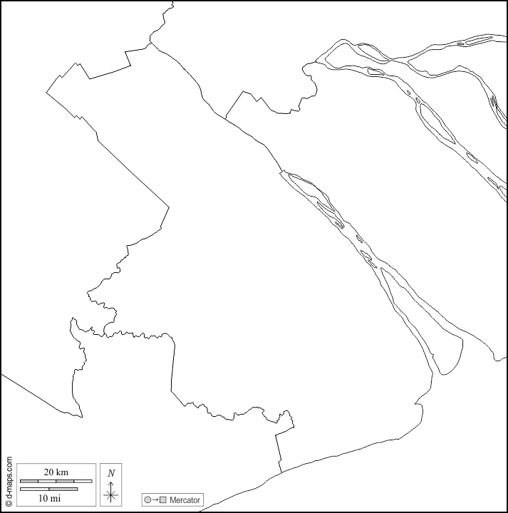 Can Tho : d-maps.com: Kostenlose Karten, kostenlose stumme Karte, kostenlose unausgefüllt Landkarte, kostenlose hochauflösende Umrisskarte : Grenzen, weiß