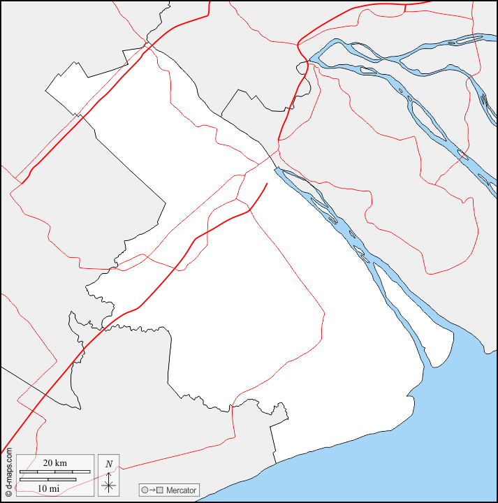 Can Tho : d-maps.com: mappa gratuita, mappa muta gratuita, cartina muta gratuita : frontiere, strade