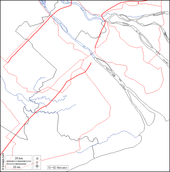 Кантхо : d-maps.com: Бесплатная карта, бесплатная карта, свободная карта, Бесплатная базовая карта
 : границы, гидрографии, дорог, Белый