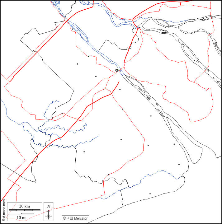 Can Tho : d-maps.com: Kostenlose Karten, kostenlose stumme Karte, kostenlose unausgefüllt Landkarte, kostenlose hochauflösende Umrisskarte : Grenzen, Hydrografie, Wichtige Städte, Straßen, weiß