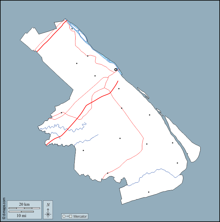 Can Tho : d-maps.com: Kostenlose Karten, kostenlose stumme Karte, kostenlose unausgefüllt Landkarte, kostenlose hochauflösende Umrisskarte : Umrisse, Hydrografie, Wichtige Städte, Straßen