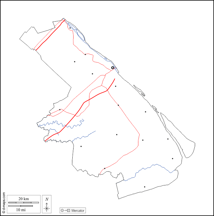 Can Tho : d-maps.com: Kostenlose Karten, kostenlose stumme Karte, kostenlose unausgefüllt Landkarte, kostenlose hochauflösende Umrisskarte : Umrisse, Hydrografie, Wichtige Städte, Straßen, weiß
