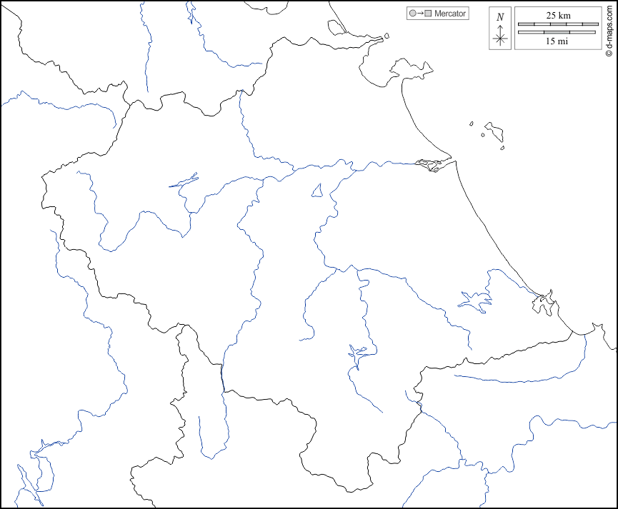 Da Nang : d-maps.com: Kostenlose Karten, kostenlose stumme Karte, kostenlose unausgefüllt Landkarte, kostenlose hochauflösende Umrisskarte : Grenzen, Hydrografie, weiß