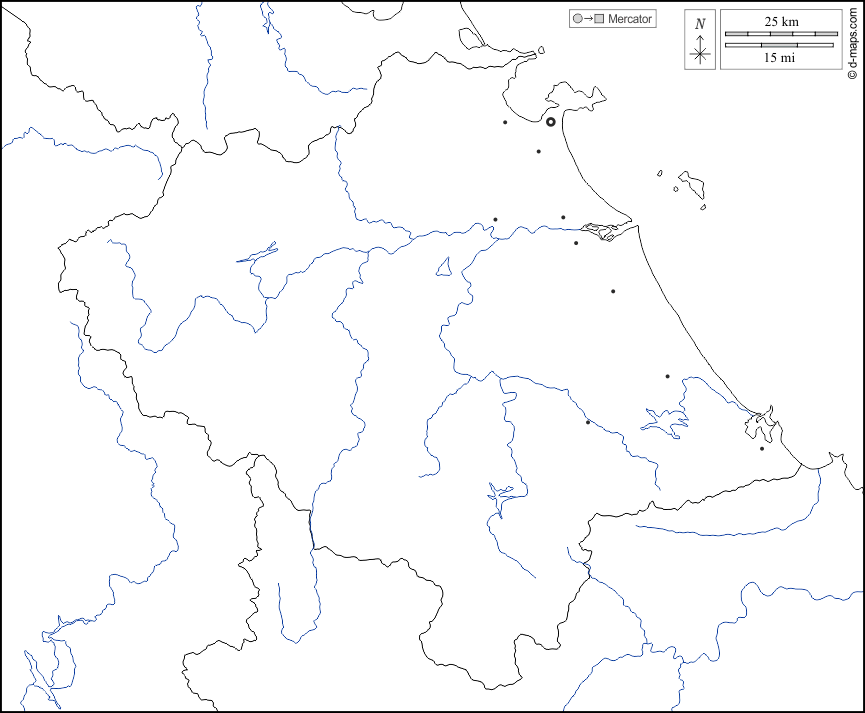 Da Nang : d-maps.com: Kostenlose Karten, kostenlose stumme Karte, kostenlose unausgefüllt Landkarte, kostenlose hochauflösende Umrisskarte : Grenzen, Hydrografie, Wichtige Städte, weiß