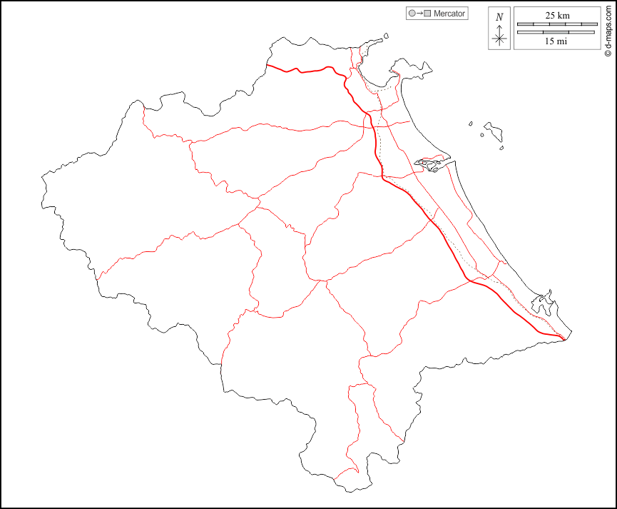 Da Nang : d-maps.com: mapa livre, mapa em branco livre, mapa livre do esboço, mapa básico livre
 : contornos, estradas, branco