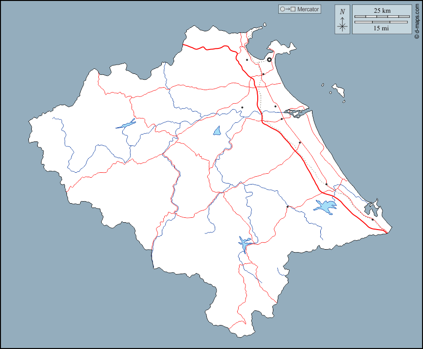 Da Nang : d-maps.com: carte géographique gratuite, carte géographique muette gratuite, carte vierge gratuite, fond de carte gratuit, formats graphiques courants : contours, hydrographie, principales villes, routes