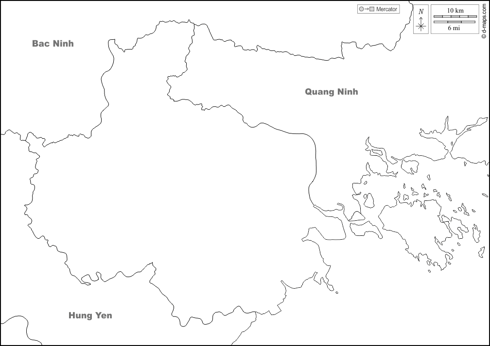 Haiphong : d-maps.com: mappa gratuita, mappa muta gratuita, cartina muta gratuita : frontiere, nomi, bianco