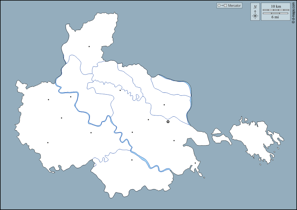 Haiphong : d-maps.com: Kostenlose Karten, kostenlose stumme Karte, kostenlose unausgefüllt Landkarte, kostenlose hochauflösende Umrisskarte : Umrisse, Hydrografie, Wichtige Städte